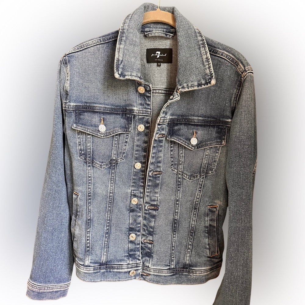Seven for all Mankind Denim Jacket with Button Closure